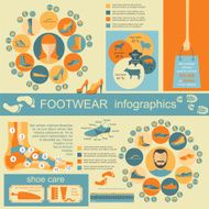 Footwear infographics elements