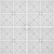 Abstract black and white geometric pattern seamless arabesque style N53