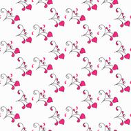 Hearts and swirls on a light background seamless background N2