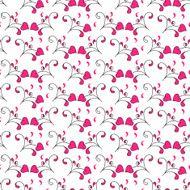 Hearts and swirls on a light background seamless background N3