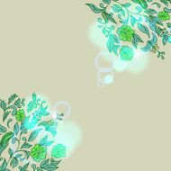 Hand drawing floral background N3