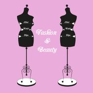 vector vintage tailor&#039;s mannequin N6