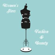 vector vintage tailor&#039;s mannequin N7