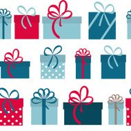 Gift Box Holiday Seamless Pattern Background Vector Illustration N3