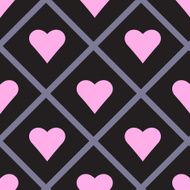 Valentine Seamless Hearts Pattern Vector Illustration N2