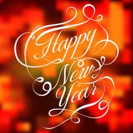 Happy New Year retro background