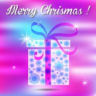 Merry christmas gift on a background