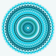 bright spectral blue colored hand-drawing ornamental abstract vector background