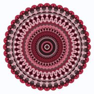 hand-drawing ornamental abstract lace with hearts for valentines day