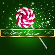 Merry Christmas candy on a background