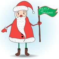 Merry Christmas background with Santa