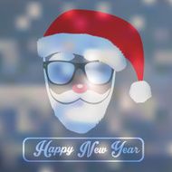 Santa Claus portrait Christmas card on a background