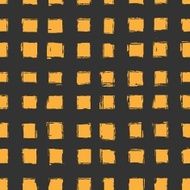 seamless pattern with orange hand-drawn squares texture for web N2