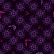 seamless flowers vector pattern from abstract flowers