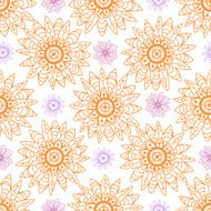 seamless flowers vector pattern from abstract flowers N2