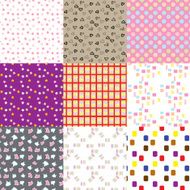 Chic different vector seamless patterns
