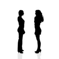 Vector silhouette of a woman N252