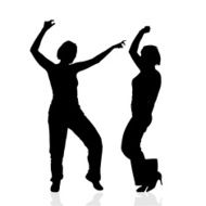 Vector silhouette of a woman N253