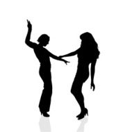 Vector silhouette of a woman N255