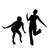 Vector silhouette of a woman N258