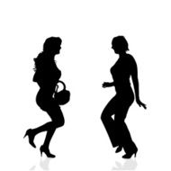 Vector silhouette of a woman N259