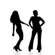 Vector silhouette of a woman N260
