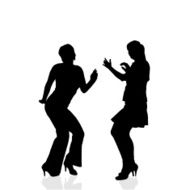 Vector silhouette of a woman N262