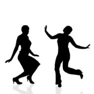 Vector silhouette of a woman N263
