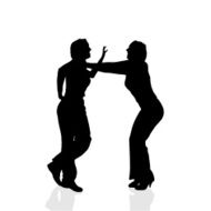 Vector silhouette of a woman N264