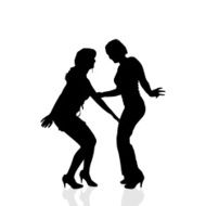 Vector silhouette of a woman N265