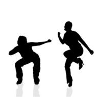 Vector silhouette of a woman N266