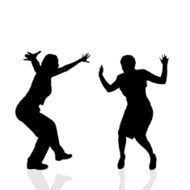 Vector silhouette of a woman N267