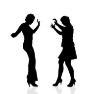 Vector silhouette of a woman N268