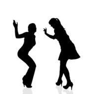 Vector silhouette of a woman N269