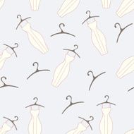 Dresses and hangers seamless pattern N2