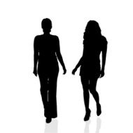 Vector silhouette of a woman N288