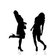 Vector silhouette of a woman N289
