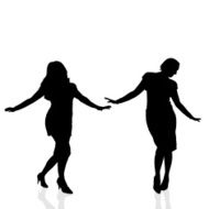 Vector silhouette of a woman N290