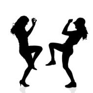 Vector silhouette of a woman N291