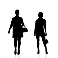 Vector silhouette of a woman N292