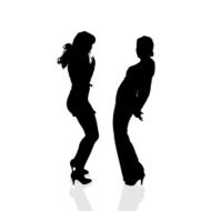 Vector silhouette of a woman N297