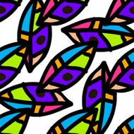 Nature seamless pattern of colored leaves Vector illustration