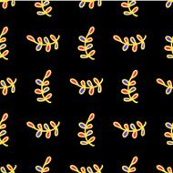 Nature seamless pattern of colored leaves Vector illustration N2