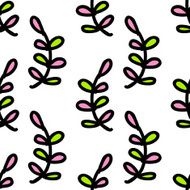 Nature seamless pattern of colored leaves Vector illustration N3