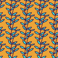 Nature seamless pattern of colored leaves Vector illustration N4
