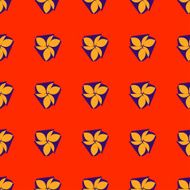 Nature seamless pattern of colored leaves Vector illustration N6