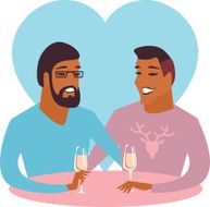 Happy gay couple