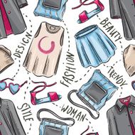 seamless background with women&#039;s clothing N2