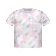 T-shirt print geometric modern poster short square background vector N2