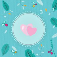 Vector wedding card or invitation with floral ornament background